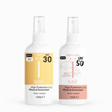 Sun Spray Set SPF30+SPF50: Sun Spray SPF30 Grown Ups + Sun Spray SPF50 Baby & Kids - 2x 100ml