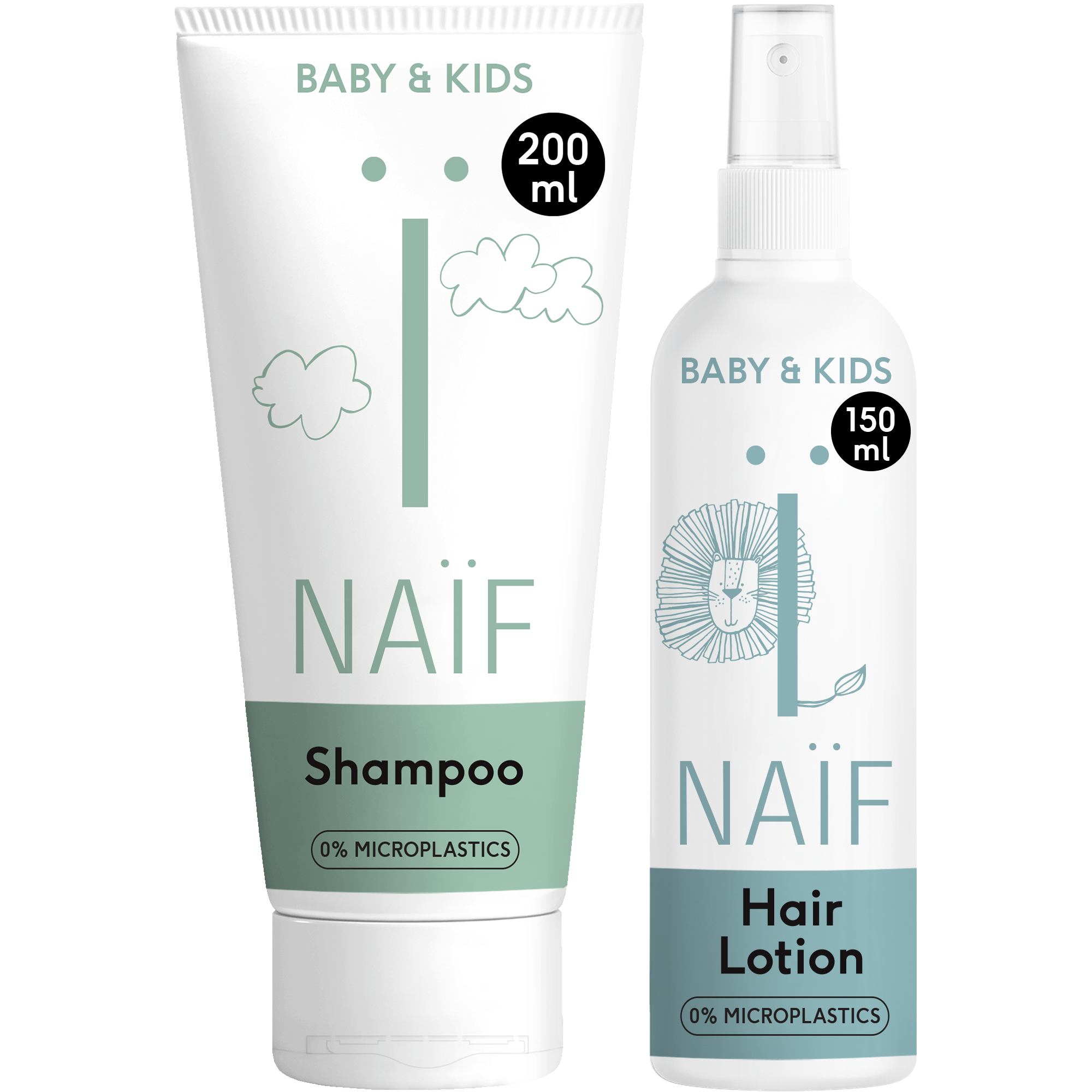 Shampoo & Haarlotion Bundel voor Baby & Kids