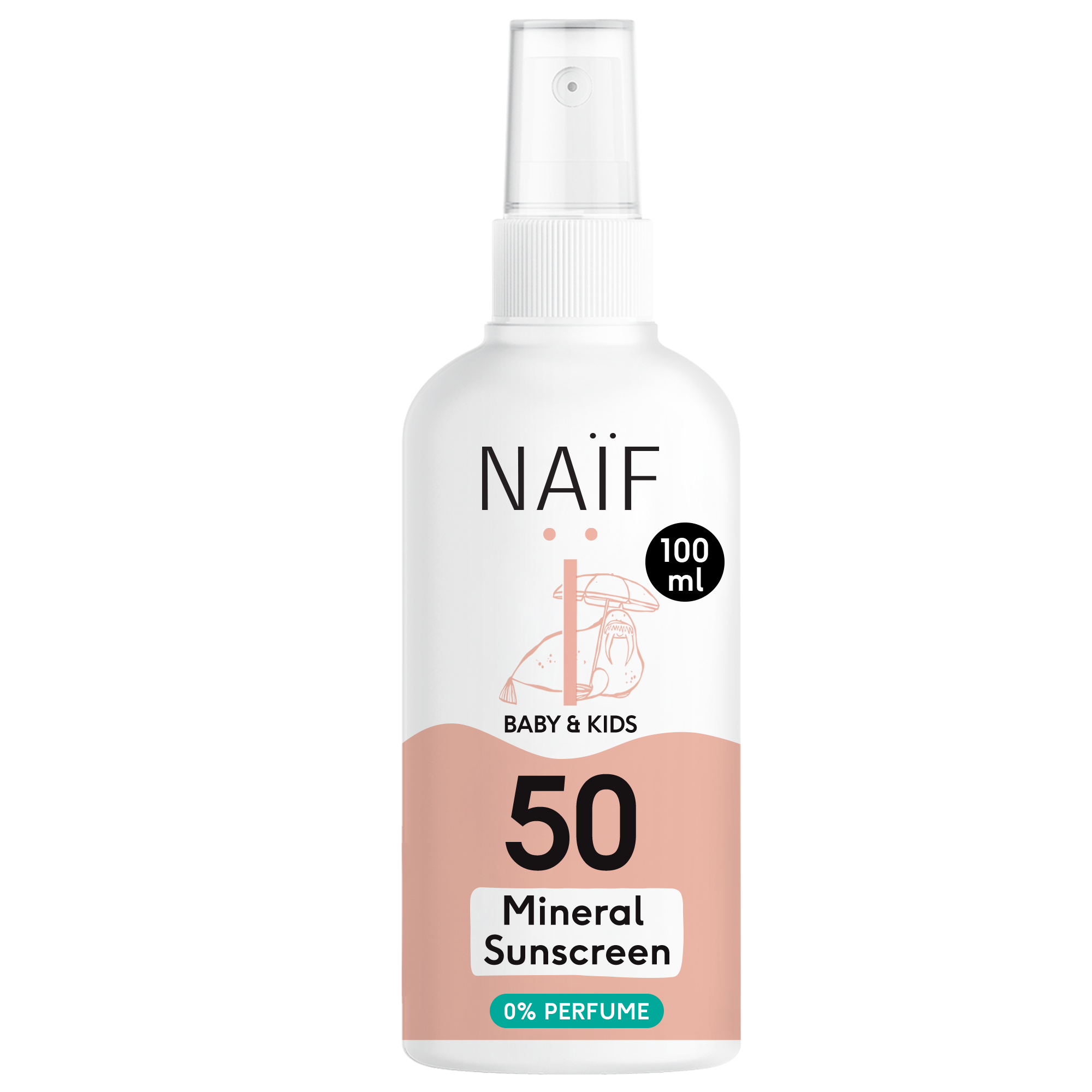 Mineral Sunscreen Spray 0% perfume SPF50 for Baby & Kids 100ml
