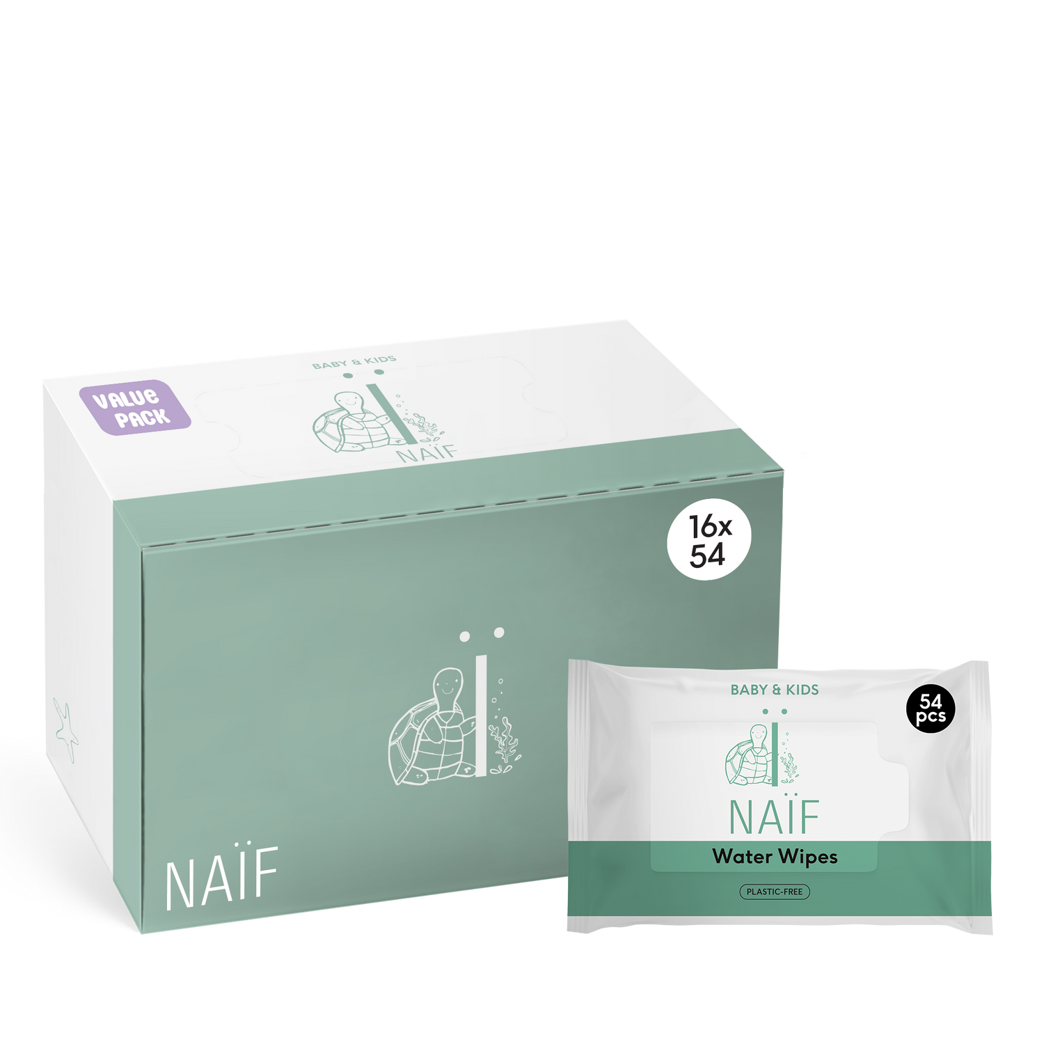 Plastic Free Baby Wipes for Baby & Kids 16 pack