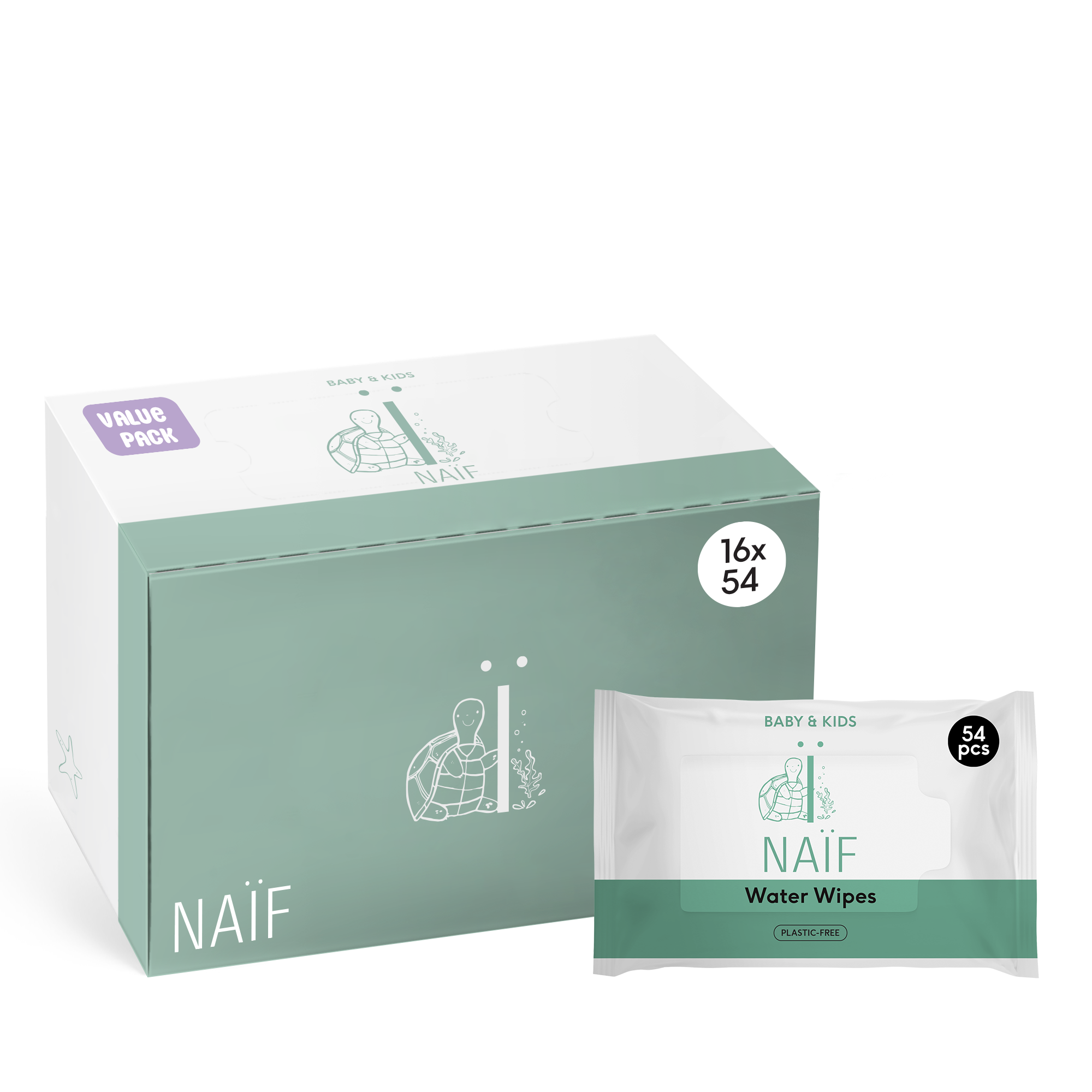 Plastic Free Baby Wipes for Baby & Kids 16 pack