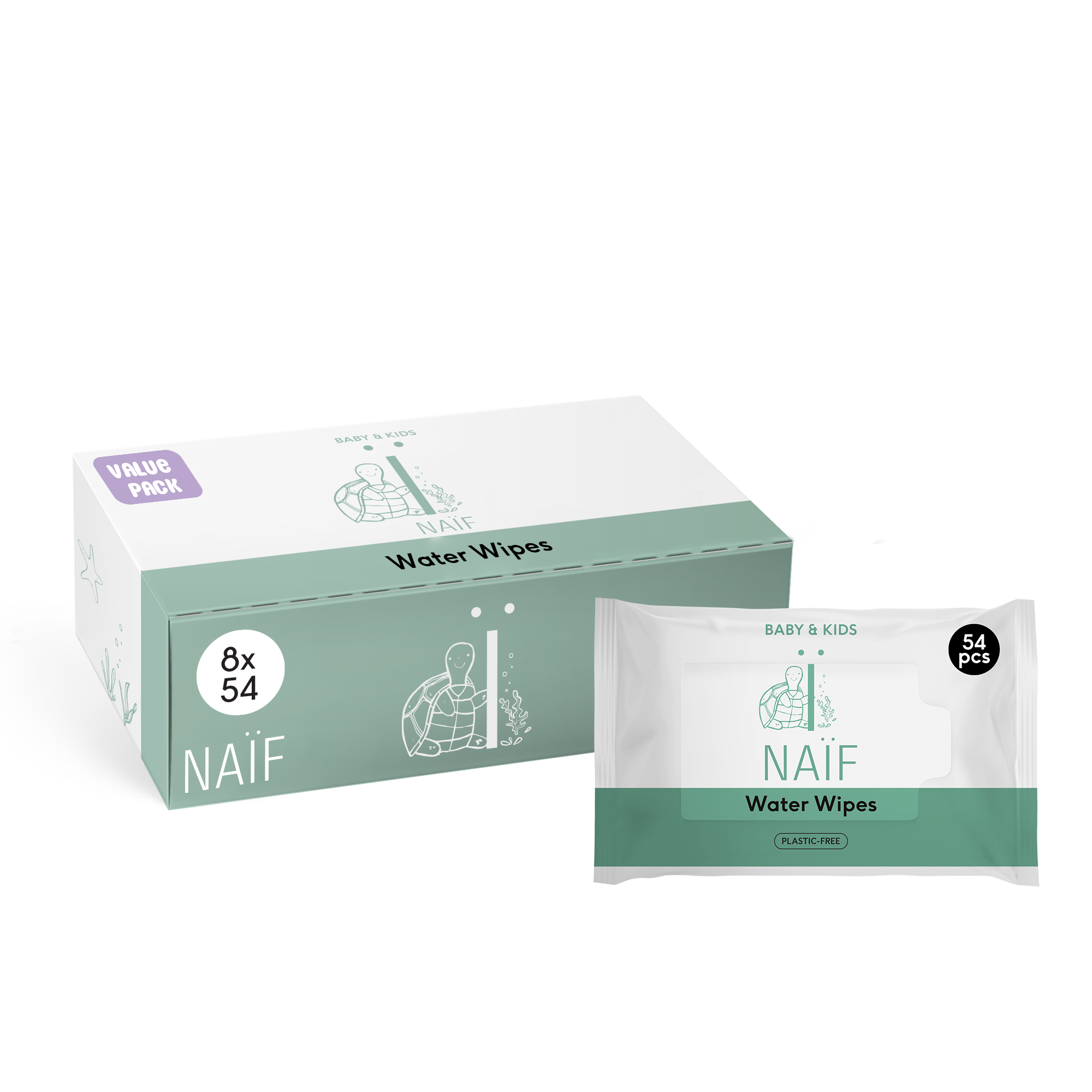 Plastic Free Baby Wipes for Baby & Kids 8 pack