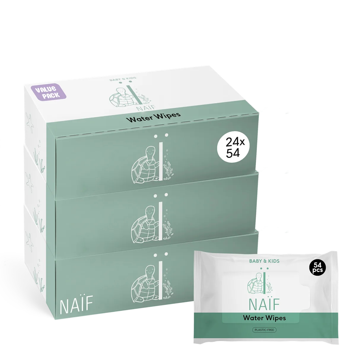 Plastic Free Baby Wipes for Baby & Kids 24 pack