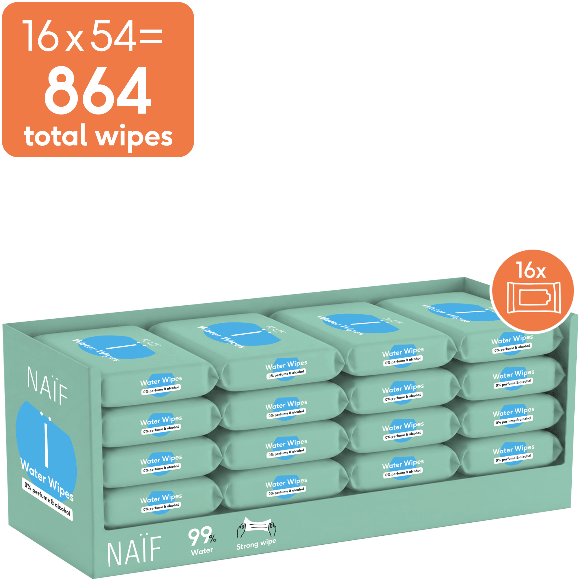 Plastikfreie Feuchttücher für Baby & Kind 16er Pack