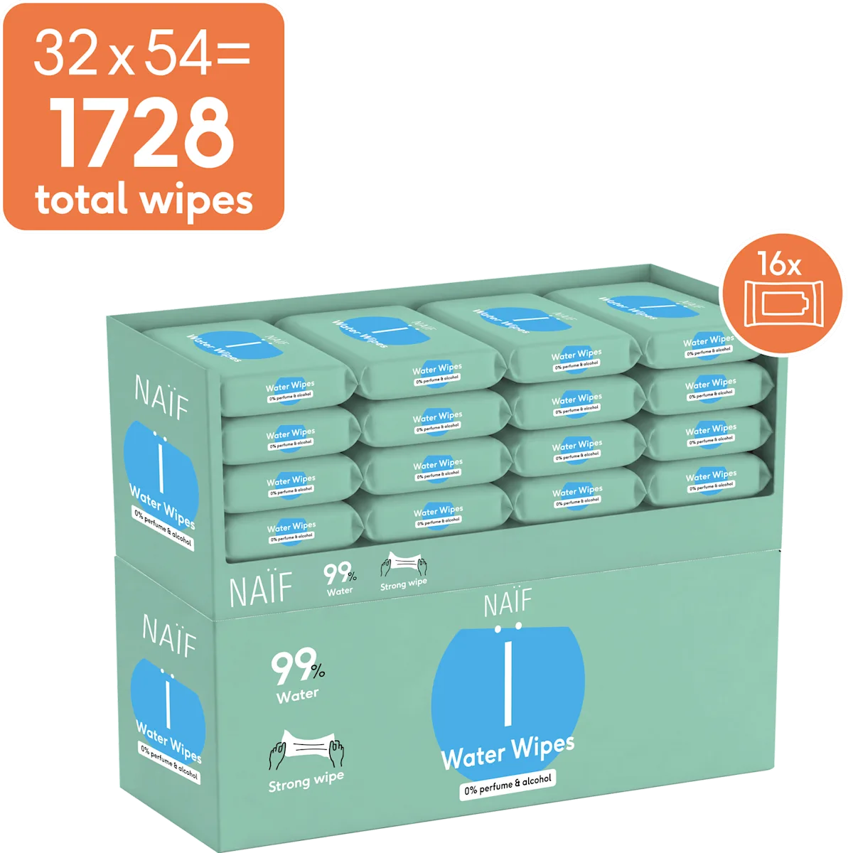 Plastic Free Baby Wipes for Baby & Kids 32 pack