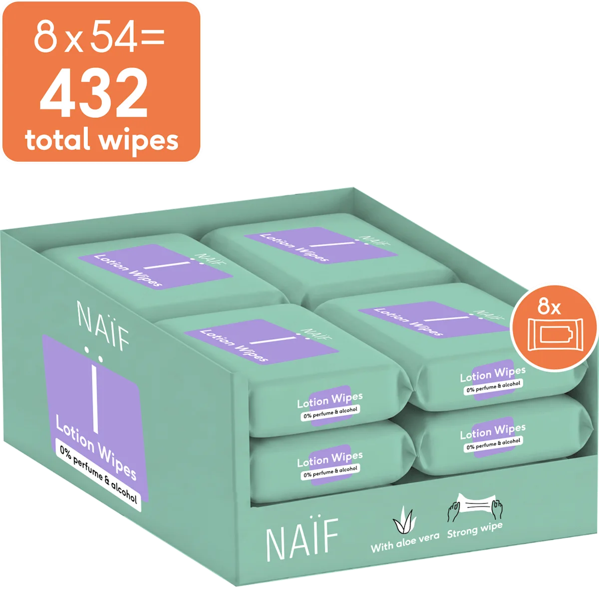 Plastic Free Lotion Wipes for Baby & Kids 8 pack