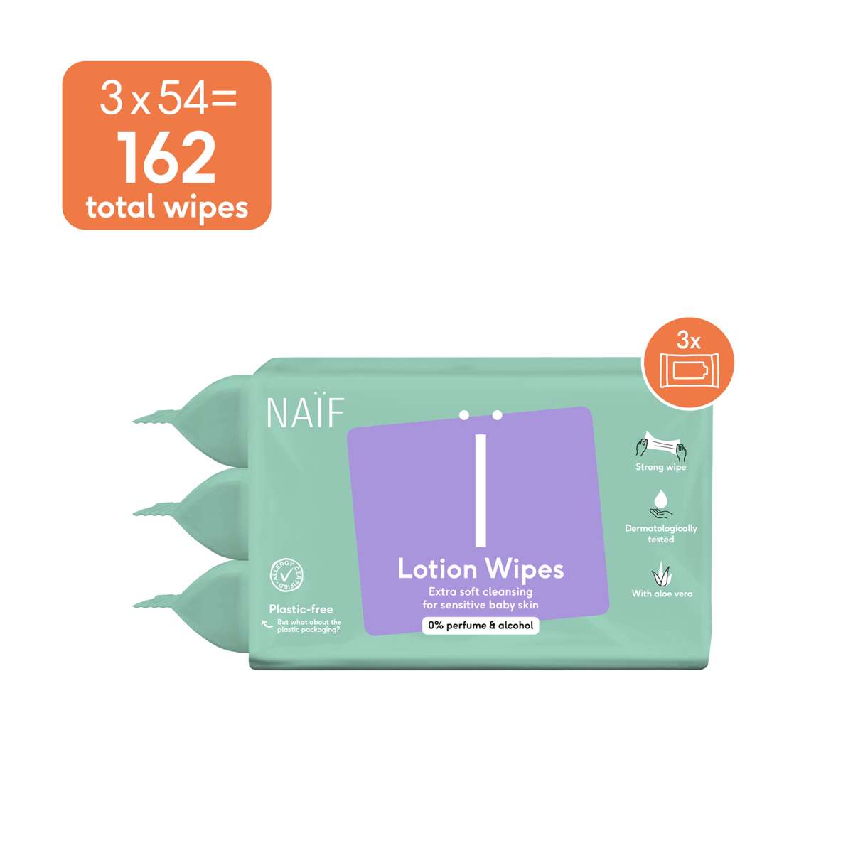 Lotion Wipes Baby strong & soft 3 pack box 6