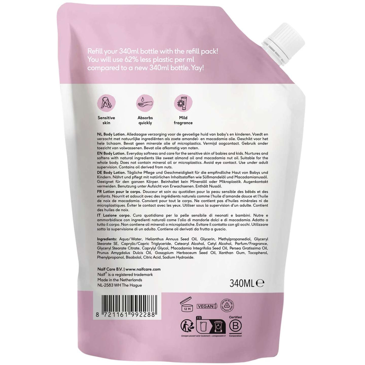 Body Lotion Refill Pack Baby & Kids 340ml