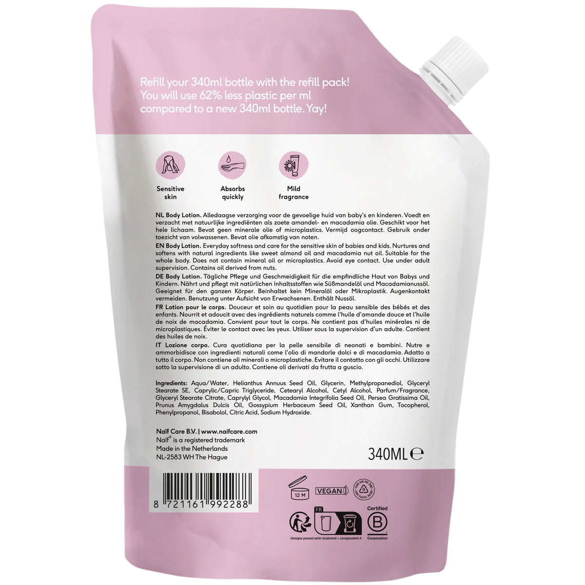Body Lotion Refill Pack Baby & Kids 340ml