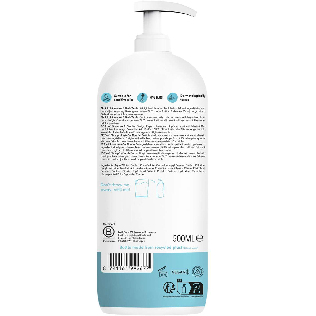 2 in 1 Shampoo and Body Wash Baby & Kids 500ml