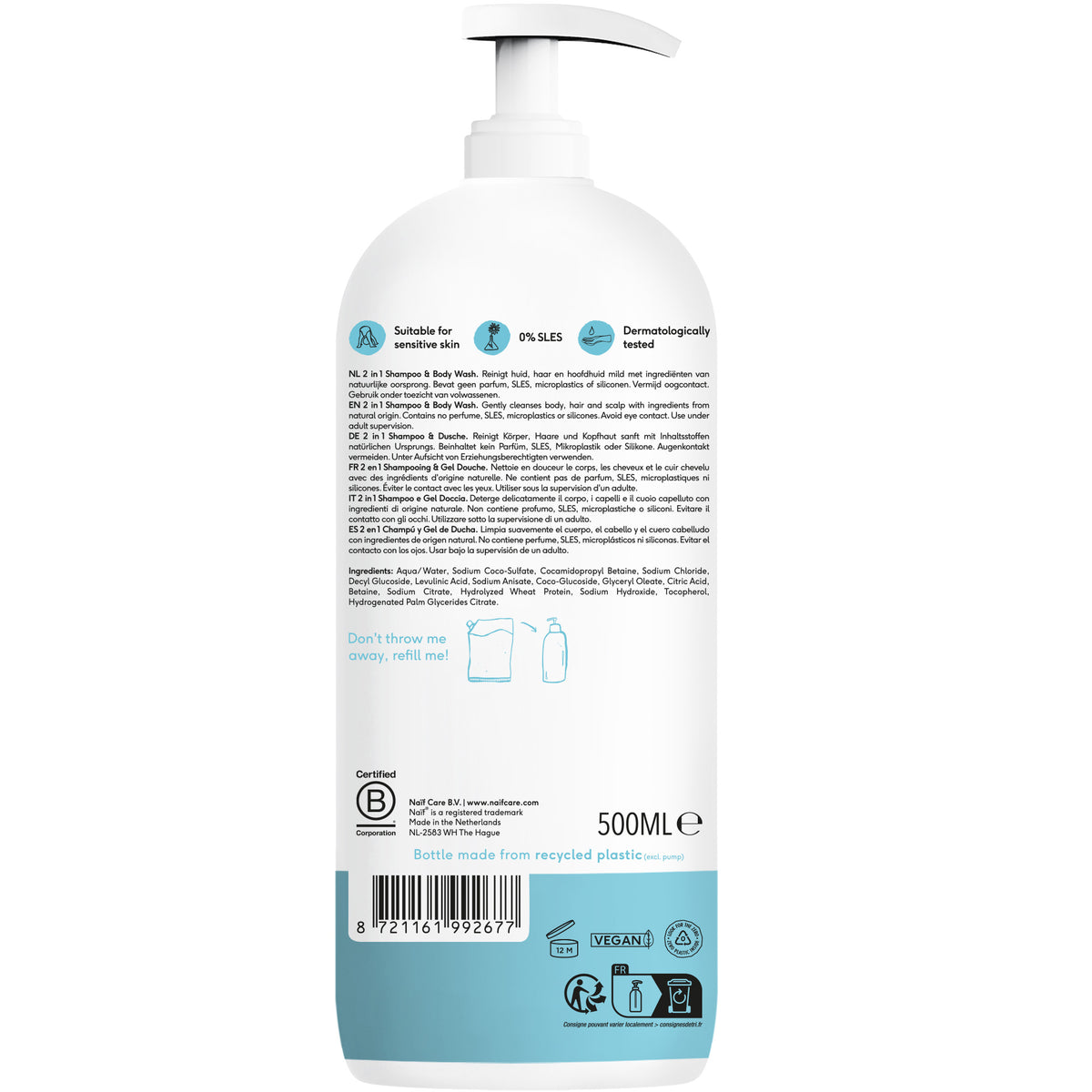 2 in 1 Shampoo and Body Wash Baby & Kids 500ml