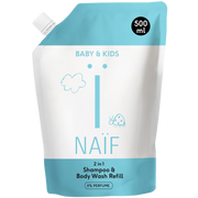 2 in 1 Shampoo & Duschgel, Nachfüllpackung für Babys & Kinder (0% Parfüm, 500ml)