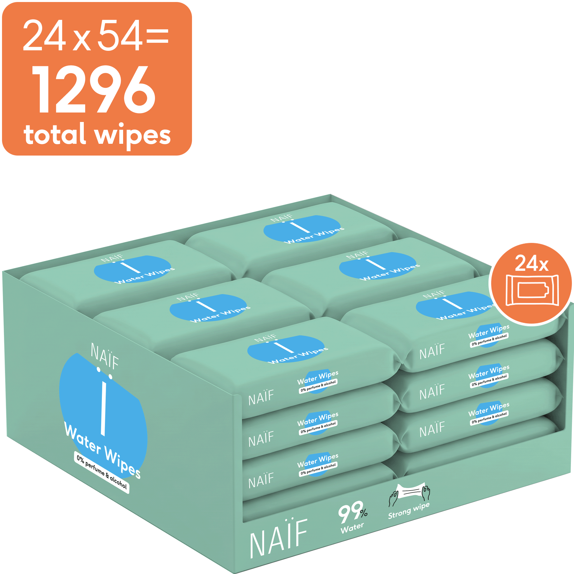 Plastic Free Baby Wipes for Baby & Kids 24 pack