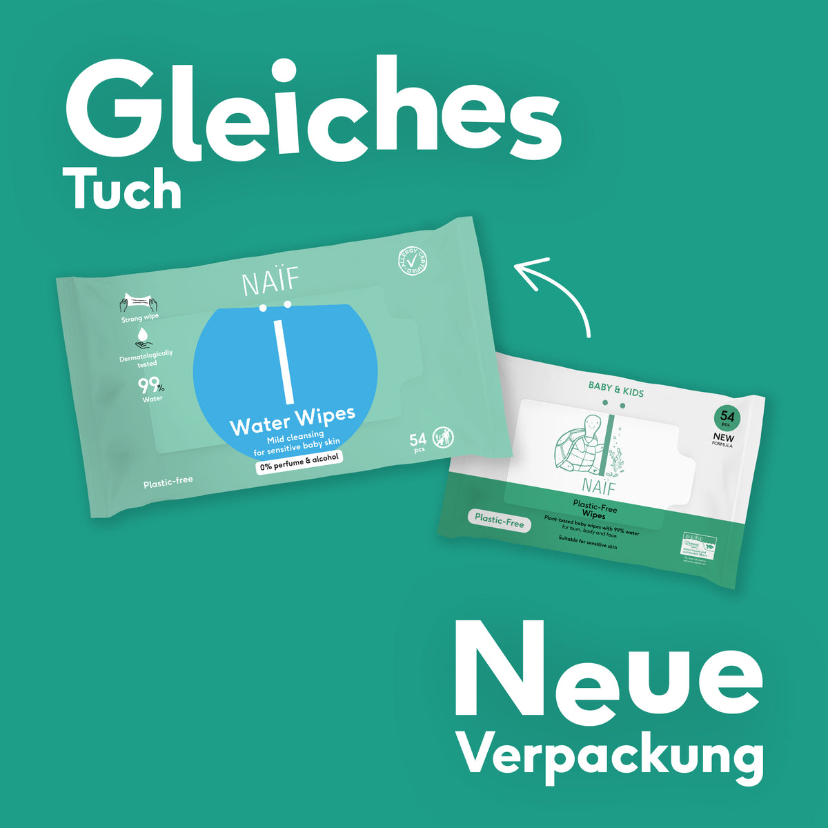 Water Wipes Baby Reißfest und mild, 24-packung