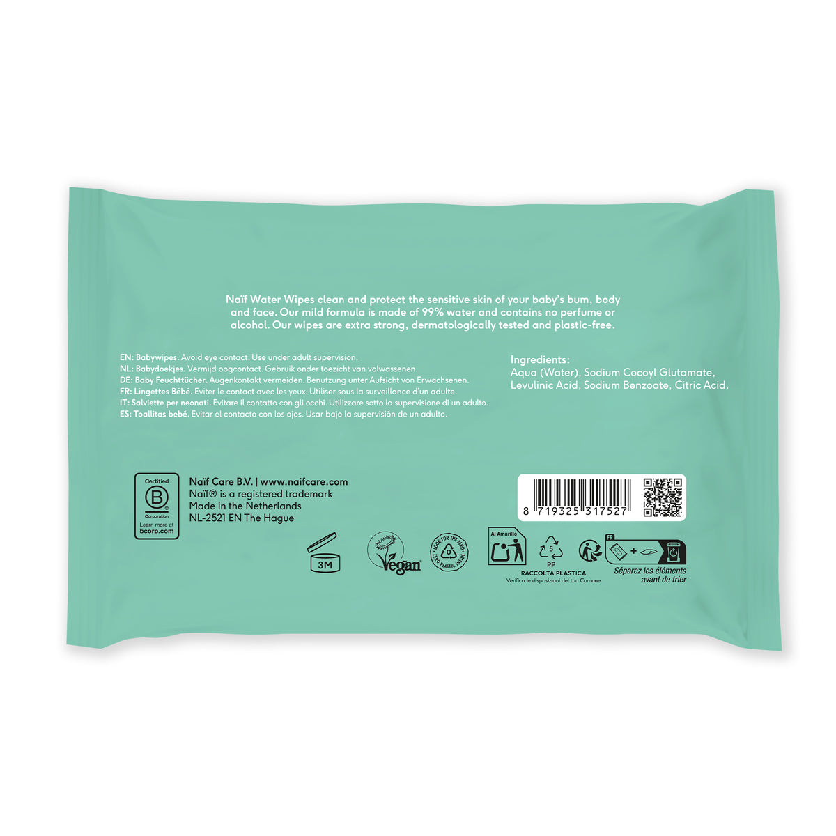 Water Wipes Baby Reißfest und mild, 24-packung