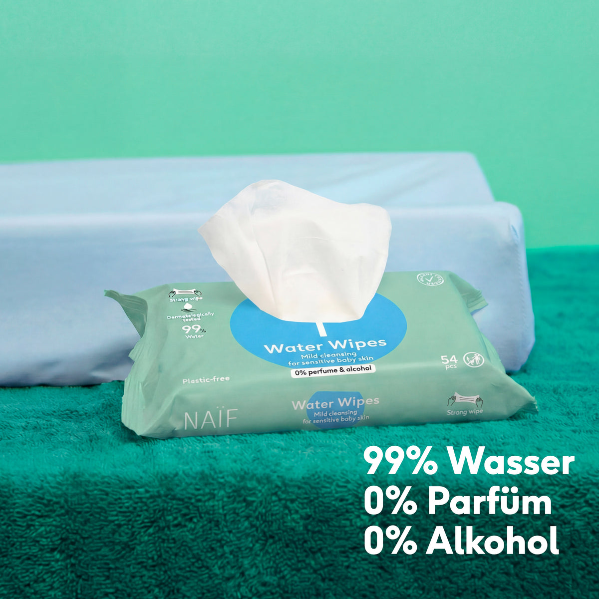 Water Wipes Baby Reißfest und mild, 24-packung