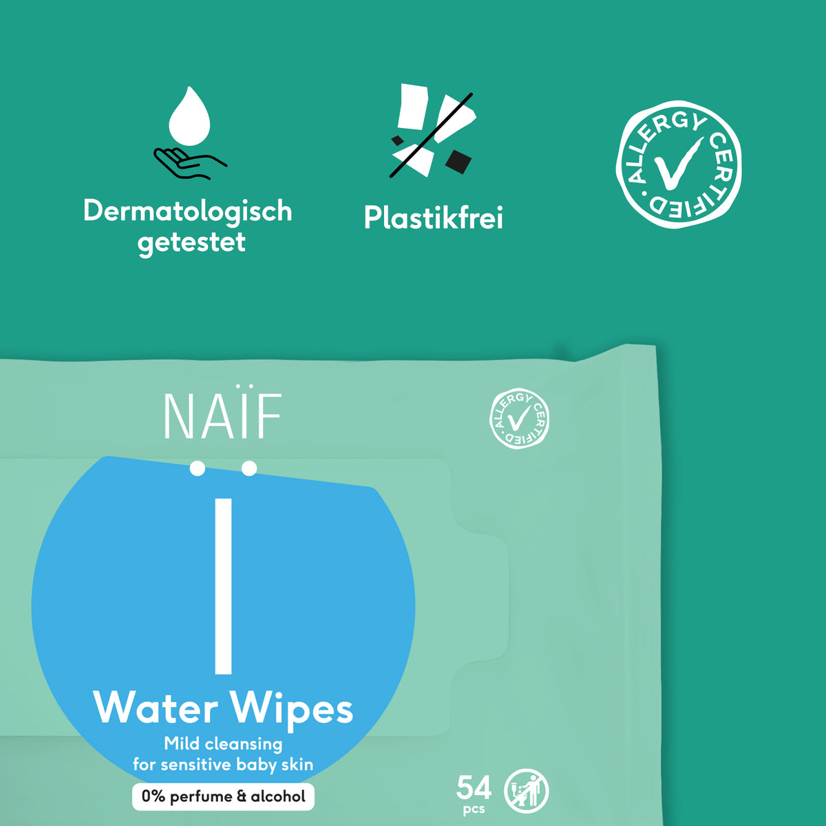 Water Wipes Baby Reißfest und mild, 24-packung