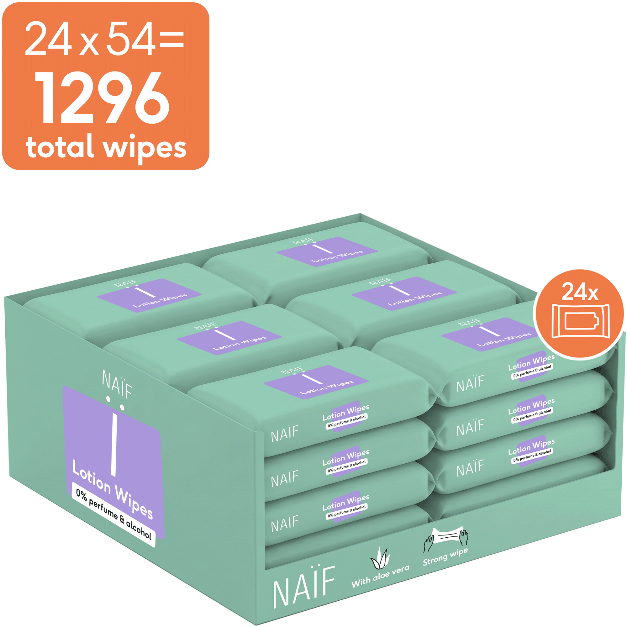 Plastic Free Lotion Wipes for Baby & Kids 24 pack