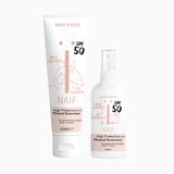 Sunscreen Cream + Sun Spray - SPF50 - 2x 100ml -  0% parfum - for Baby & Kids