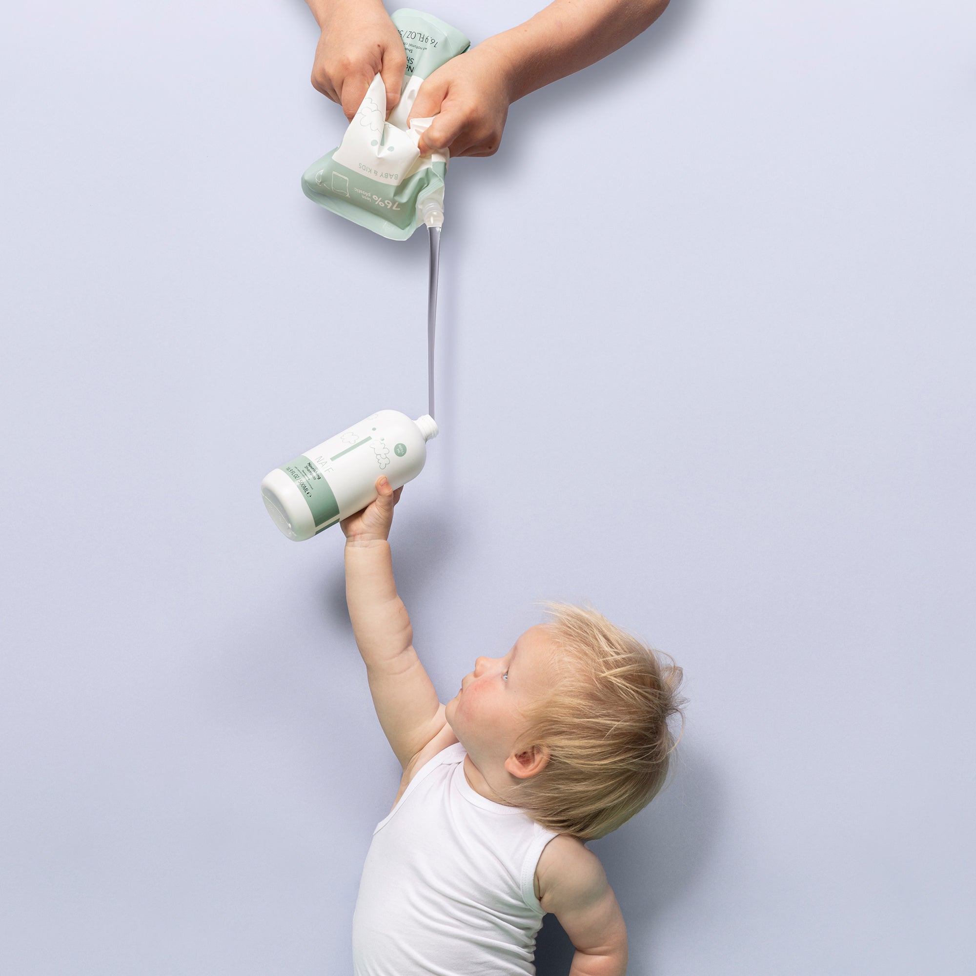 Value Set Nourishing Shampoo Pump & Refill Pack for Baby & Kids 500ml