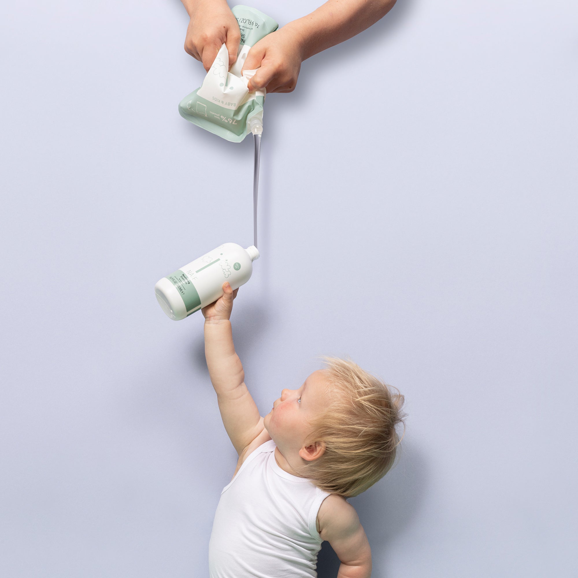 Voedende Shampoo Pompfles & Navulverpakking voor Baby & Kids 2x 500ML