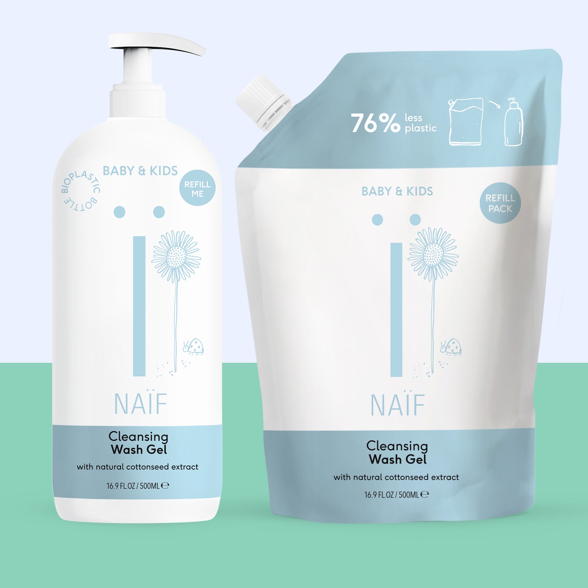 Cleansing Wash Gel and Refill Pack for Baby & Kids